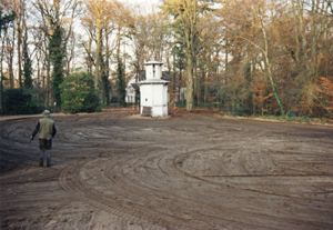 Egaliseren van groot grasveld