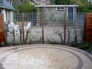 Gaas met klimplanten